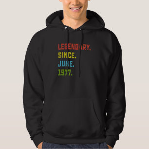 Sudadera 45.º cumpleaños legendario desde junio de 1977 45 