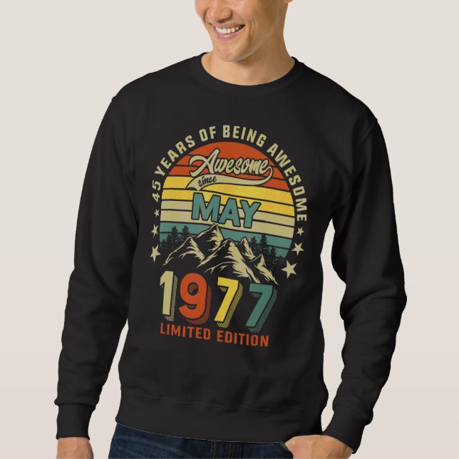 Sudadera 45 Años Aterradores Desde Mayo De 1977 Vint (Anverso)