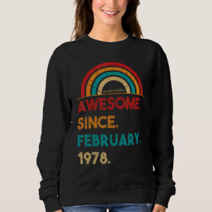 Sudadera 45 años de edad asombrosa desde febrero de 1978 45