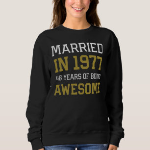 Sudadera 46º Aniversario para hombres casados en 1977 parej