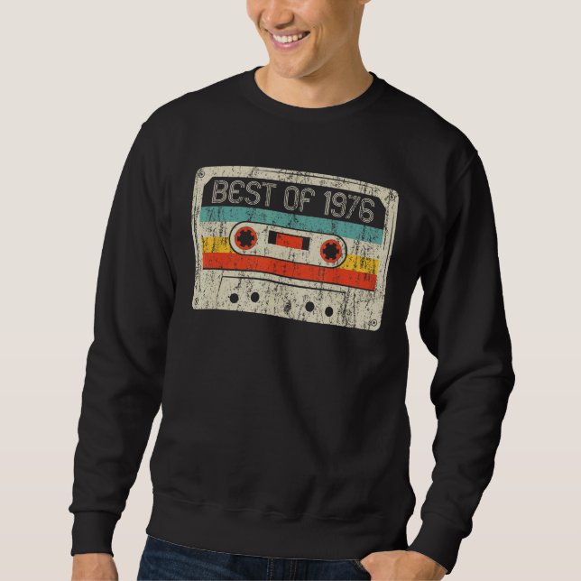 Sudadera 46º Cumpleaños Mejor De Cinta Cassette 1976 46 Año (Anverso)