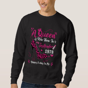 Sudadera 46.º Nacimiento De Una Reina En Septiembre