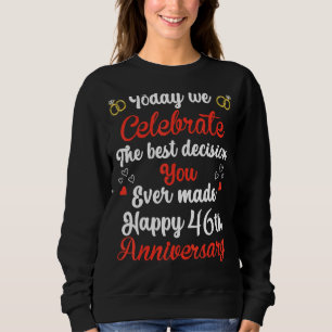 Sudadera 46 Años Aniversario Matrimonio Parejas 46 Años
