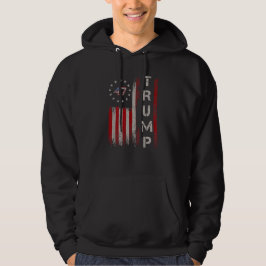 Sudadera 47.º presidente Donald Trump 47 bandera estadounid