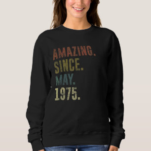 Sudadera 47.º Vintage de cumpleaños asombroso desde mayo de