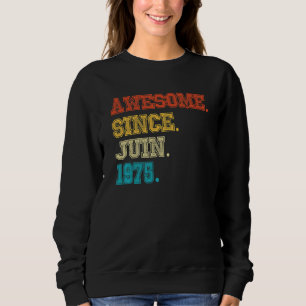 Sudadera 47° cumpleaños increíble desde febrero de 1975 47
