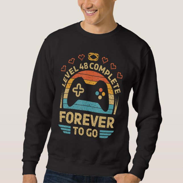 Sudadera 48º aniversario Boda Video Gamer Nivel 48 Comp (Anverso)