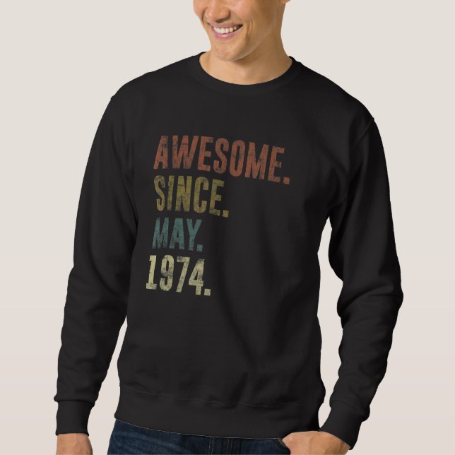 Sudadera 48.ª cosecha de cumpleaños desde mayo de 1974 (Anverso)