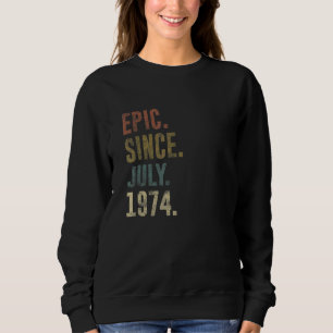 Sudadera 48.ª Épica Vintage desde julio de 1974