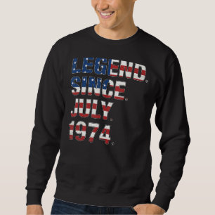 Sudadera 48.ª Leyenda De Cumpleaños Desde Julio De 1974 Ban