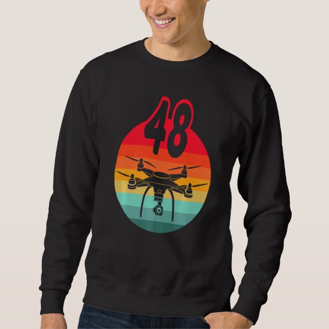 Sudadera 48 Aniversario I Drones Retro De Control Remoto Co (Anverso)