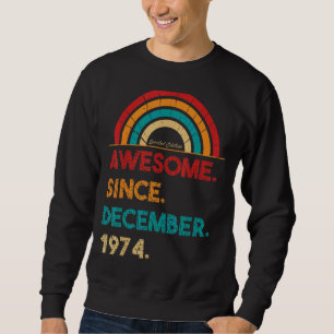 Sudadera 48 años asombroso desde diciembre de 1974 48º naci