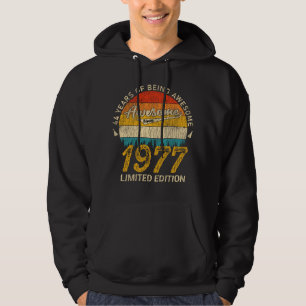 Sudadera 48 años de edad 1977 Regalo de cumpleaños 48 retro
