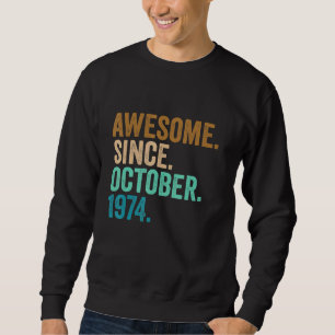 Sudadera 48 años de edad increíble desde octubre de 1974 48