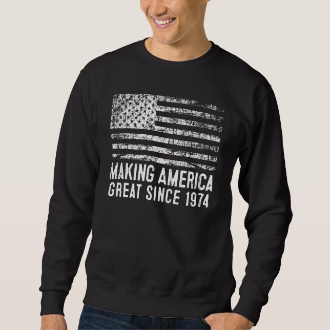 Sudadera 49.º cumpleaños haciendo grande a Estados Unidos d (Anverso)