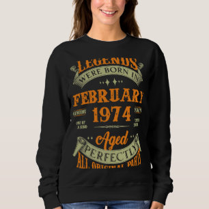 Sudadera 49.º Nacimiento De Leyendas Vintage Nacidas En Feb