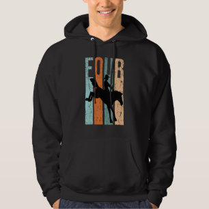 Sudadera 4.º Cumpleaños Niños Retro Rodeo Amantes De Vaquer