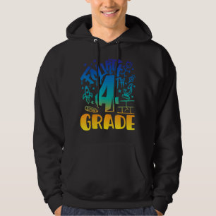 Sudadera 4.º Primer Día Del Maestro Escolar De Vuelta A