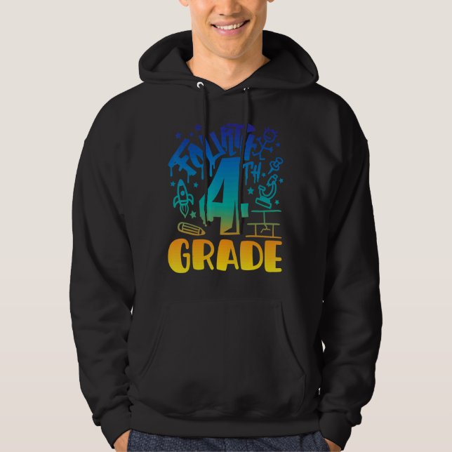 Sudadera 4.º Primer Día Del Maestro Escolar De Vuelta A (Anverso)