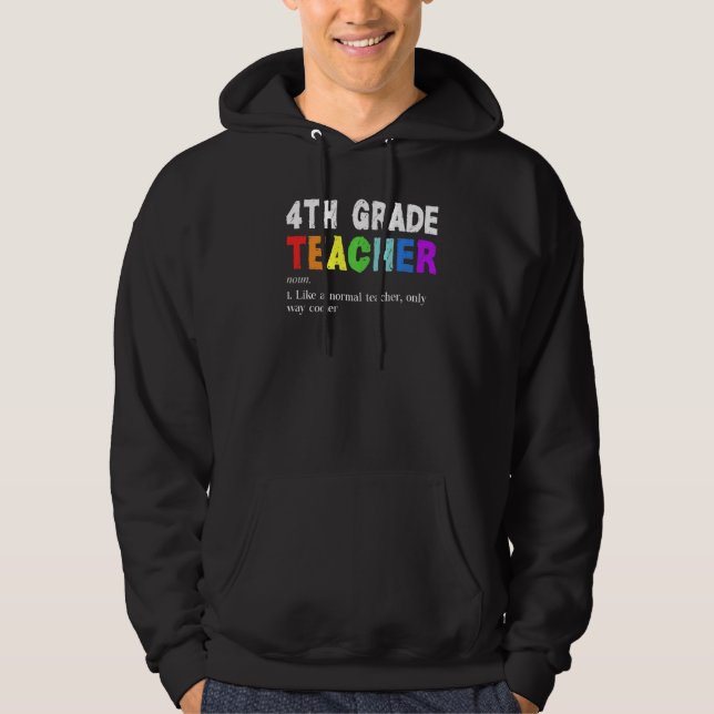 Sudadera 4.º profesor de definición de docente (Anverso)