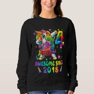 Sudadera 4 años de edad increíble desde 2018 en la cuarta e
