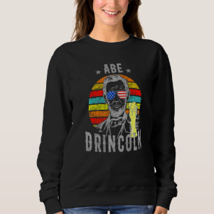 Sudadera 4 de julio Abe Drincoln Abraham bebiendo 4 de juli