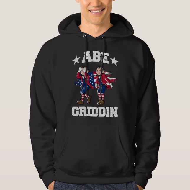 Sudadera 4 de julio Abraham Lincoln Griddy Abe Griddin (Anverso)