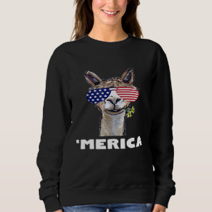 Sudadera 4 de julio Alpaca Patriótica Alpaca Llama
