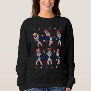Sudadera 4 De Julio Bailando Tío Sam Boys Niños Usa Patrio