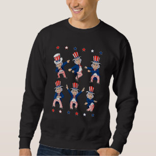 Sudadera 4 De Julio Bailando Tío Sam Boys Niños Usa Patrio