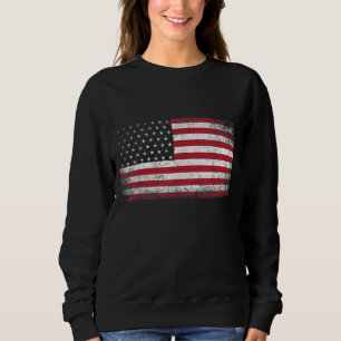 Sudadera 4 de julio Bandera Americana Vintage EEUU Hombres 