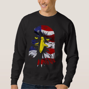 Sudadera 4 De Julio Bandera Estadounidense Águila Patriótic