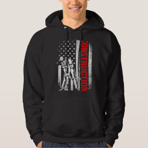 Sudadera 4 De Julio Bandera Estadounidense Construcción Pat