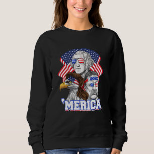 Sudadera 4 De Julio Bandera Estadounidense Merica Washingto