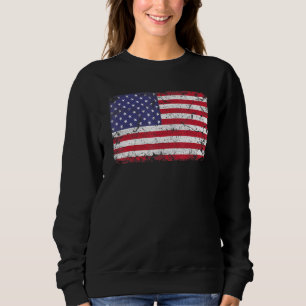 Sudadera 4 De Julio Bandera Estadounidense Vintage Hombres