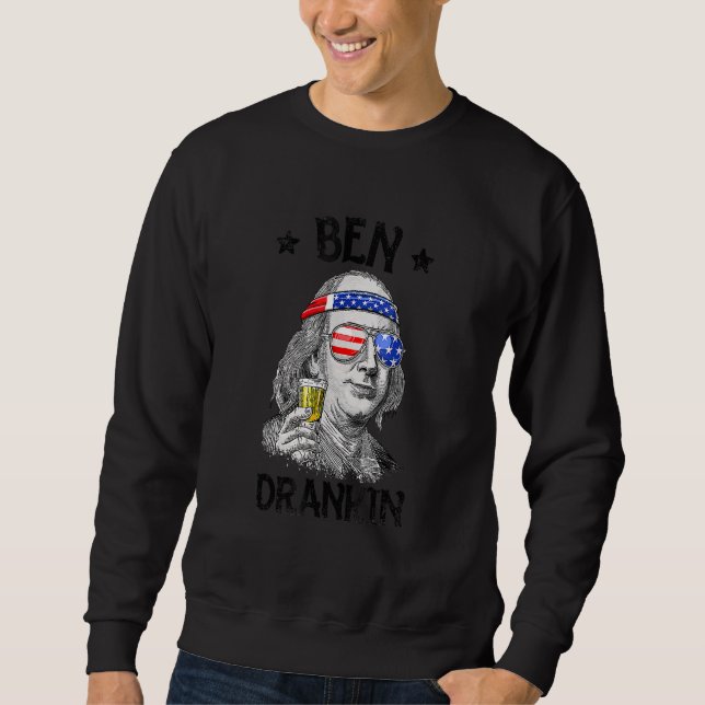 Sudadera 4 De Julio Ben Drankin Benjamin Franklin Estadouni (Anverso)