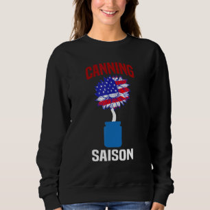 Sudadera 4 De Julio Canning Saison Usa Sun Flower Jar Flag