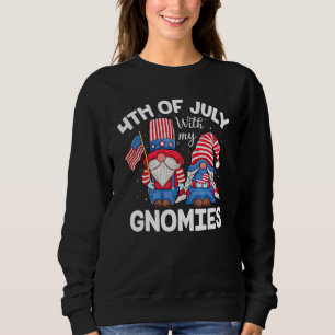 Sudadera 4 De Julio Con Mi Gnomies La Bandera Estadounidens