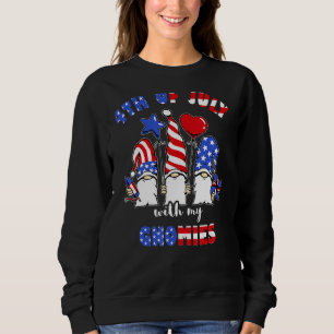 Sudadera 4 De Julio Con Mis Gnomies Usa Dwarf American Fla