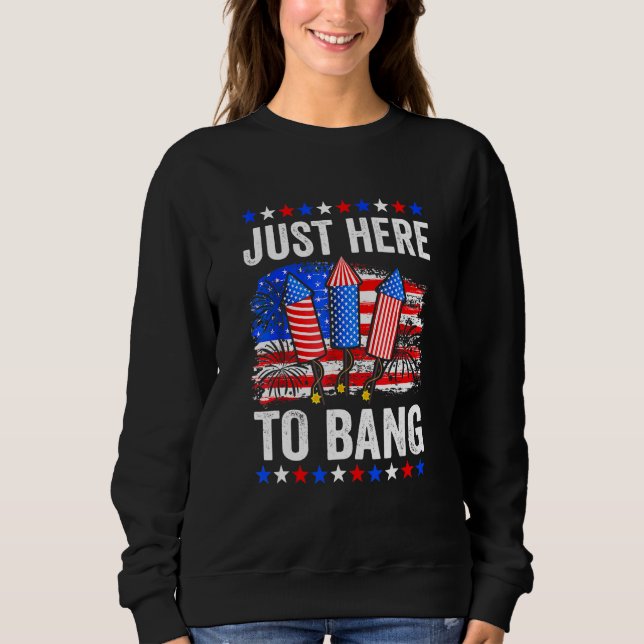 Sudadera 4 De Julio De 2014 Justo Aquí A Bang (Anverso)
