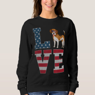 Sudadera 4 De Julio Decor Patriótico Amor Beagle Perro Amer