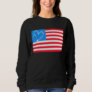Sudadera 4 de julio Día de la Independencia de Enfermeras B