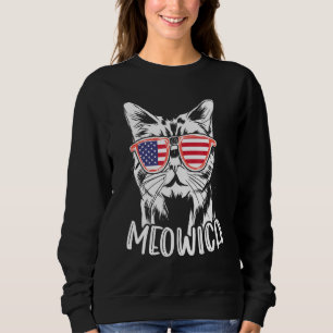 Sudadera 4 De Julio Día De La Independencia De Gato Patriót