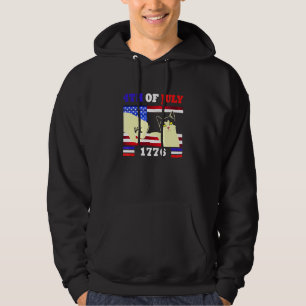 Sudadera 4 De Julio Día De La Independencia Del Gato 1776