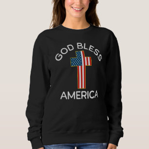 Sudadera 4 De Julio Dios bendiga al patriota de bandera de