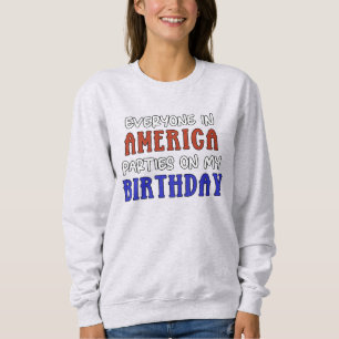 Sudadera 4 de julio Divertido cumpleaños