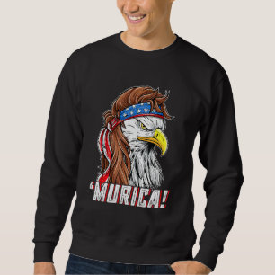 Sudadera 4 De Julio Eagle Mullet Murica Bandera Estadounide
