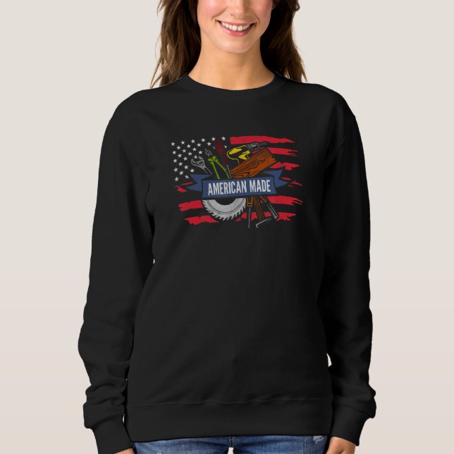Sudadera 4 De Julio El Tee De Construcción De Herramientas  (Anverso)
