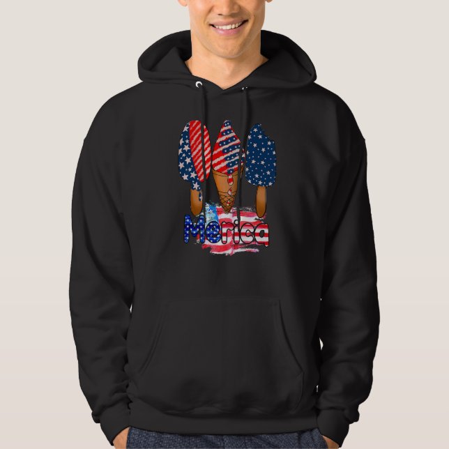 Sudadera 4 De Julio En Estados Unidos Popsicle (Anverso)
