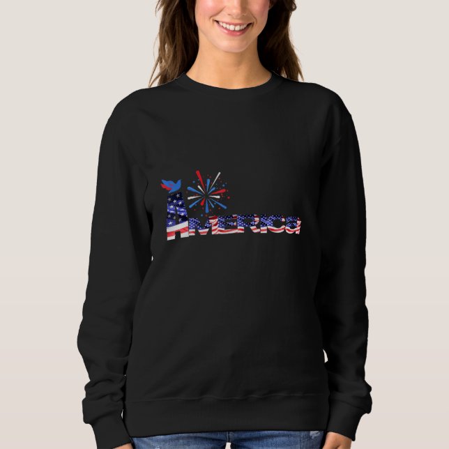 Sudadera 4 De Julio Festividad Estadounidense A H Pacífica  (Anverso)